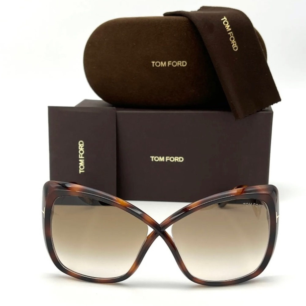 Tom Ford JASMIN FT0943 53F Blonde Havana / Brown Gradient 63mm Sunglasses TF0943 - Picture 2 of 4